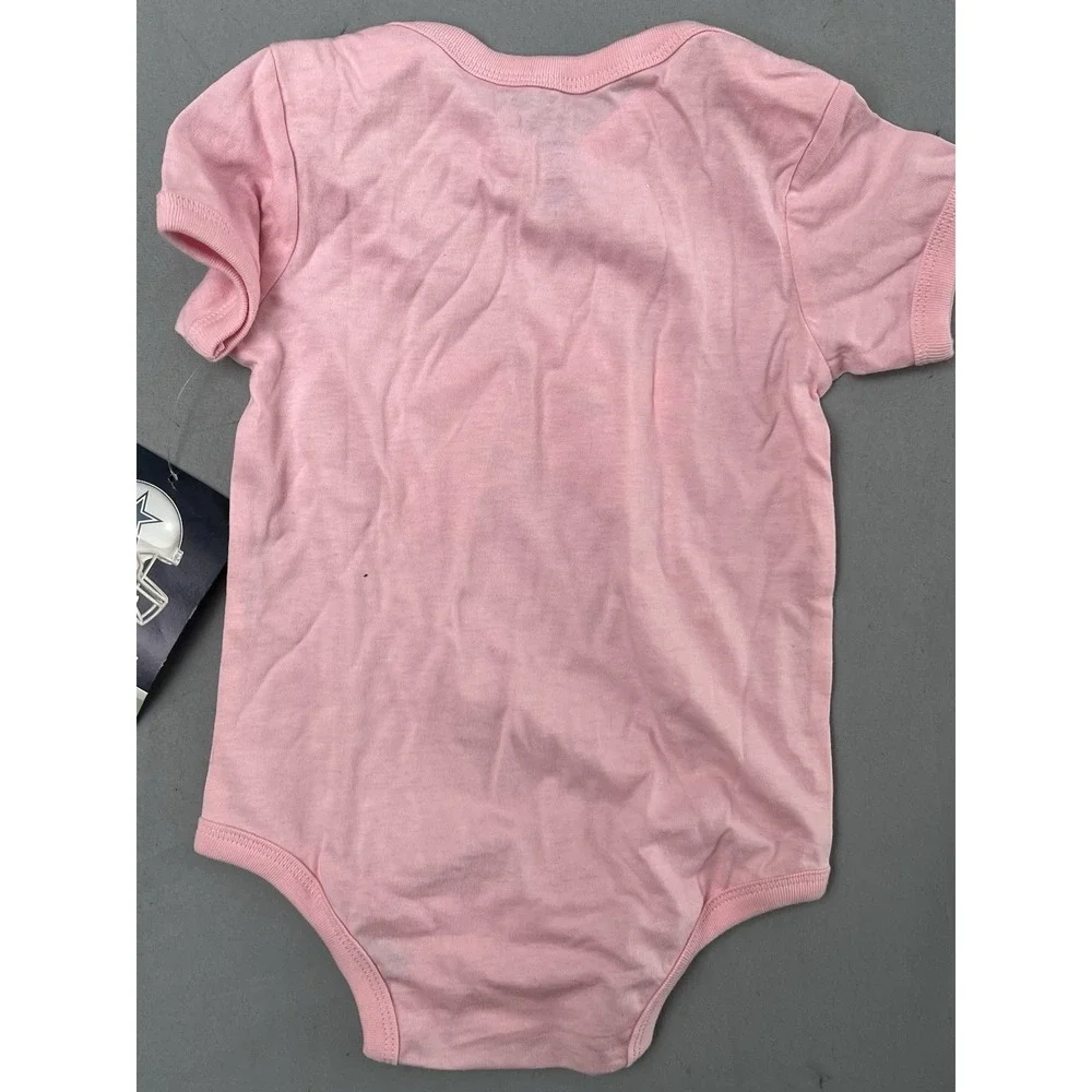 NFL Dallas Cowboys Baby Girl One‎ Piece Bodysuit 12M Pink